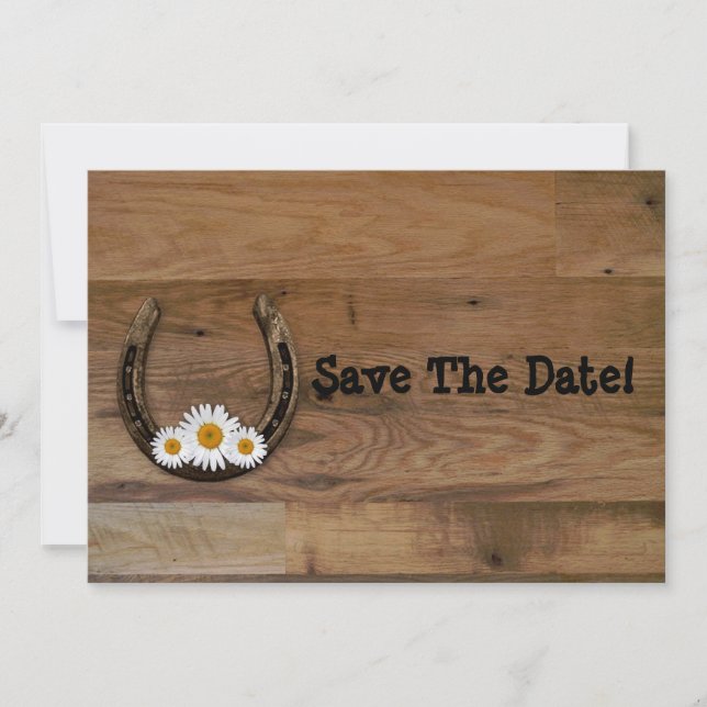 Horseshoe Wedding Save The Date (Front)