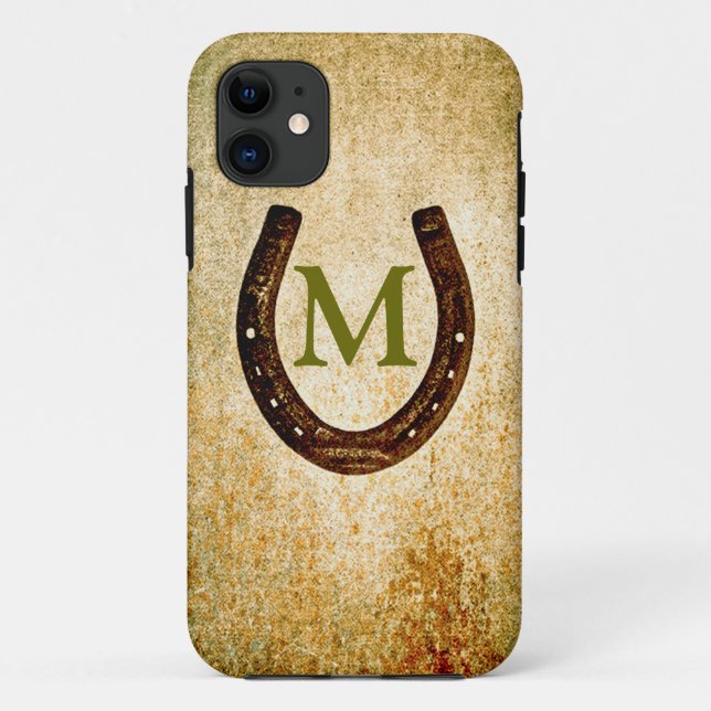Horseshoe with Monogram to Personalise Case-Mate iPhone Case (Back)