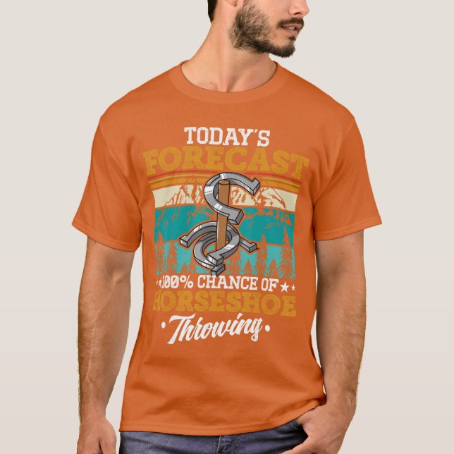 Horseshoehrowing Game Playing Pitchingossing boy g T-Shirt (Front)