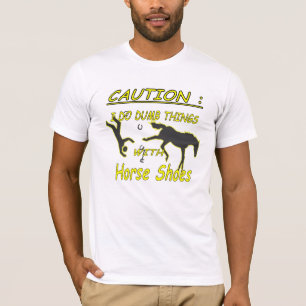 HorseShoes Caution American Apparel Tee