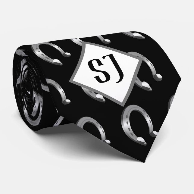 Horseshoes | Initials Tie (Rolled)