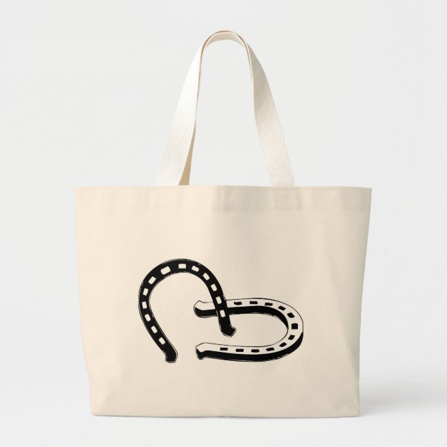 Horseshoes Large Tote Bag (Front)