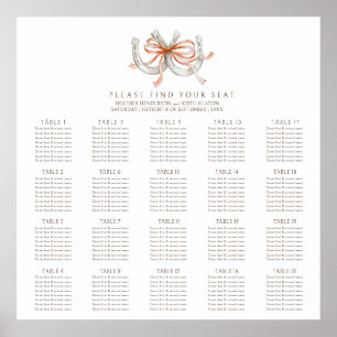 Horseshoes orange ribbons 20 table fall wedding poster