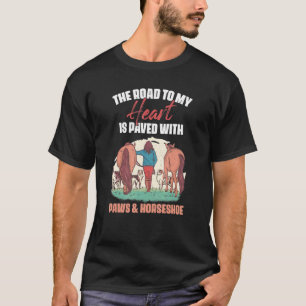 Horseshoes Pawprint Country Life for Horse Dog T-Shirt