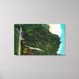 Horsetail Falls in Columbia River Gorge Canvas Print