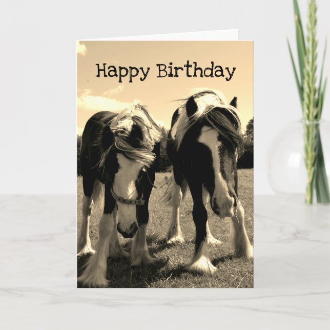 Horsey Birthday Card (Front)