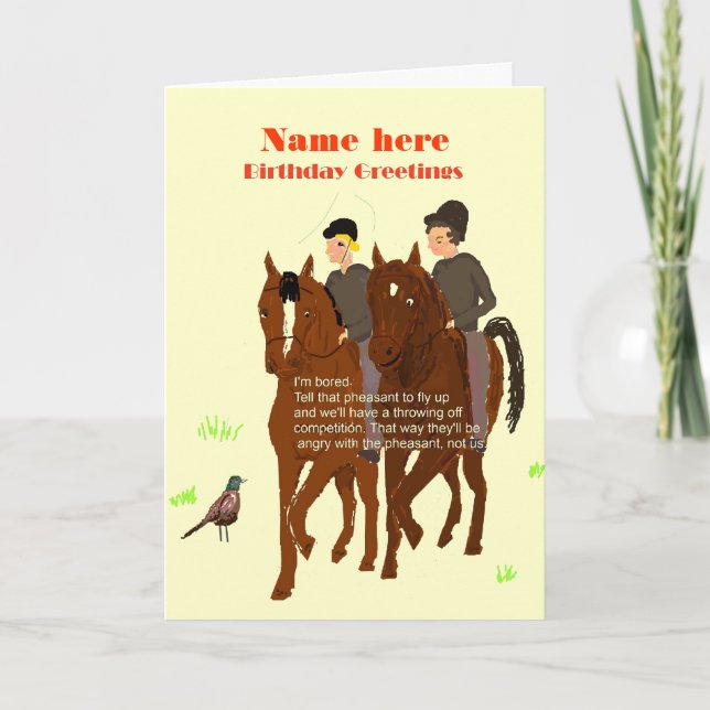 Horsey Birthday Card (Front)