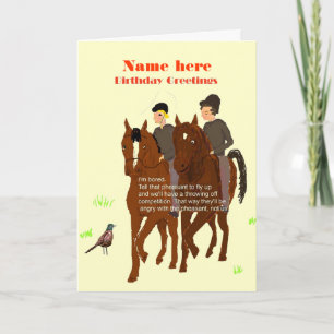 Horsey Birthday Card