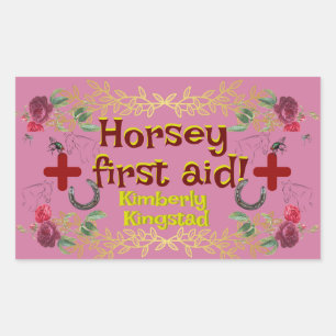 horsey first aid sticker