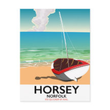 Horsey Norfolk Beach travel poster