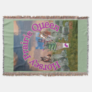 horsey prairie queen throw blanket