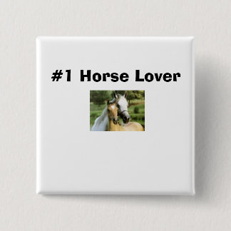 horsie, #1 Horse Lover 15 Cm Square Badge