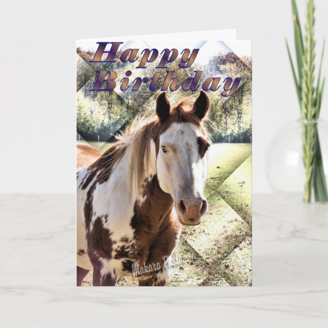Horsin' around on your birthday card (Front)