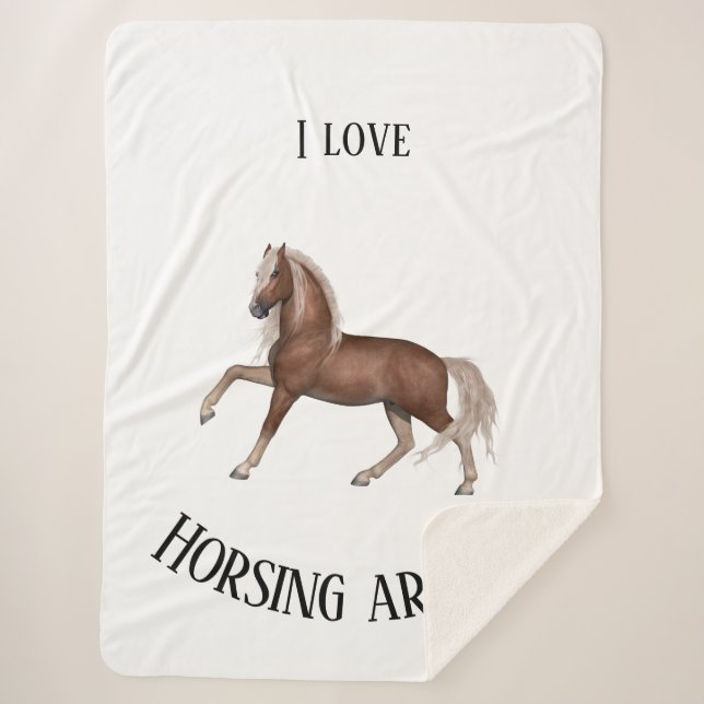 Horsing Around  Sherpa Blanket (Front)