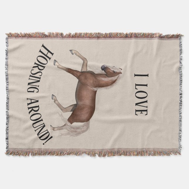 Horsing Around  Throw Blanket (Front)