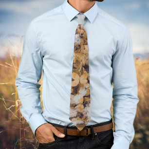 Hortensia flower on the snow tie