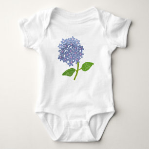 Hortensie embroidered baby bodysuit