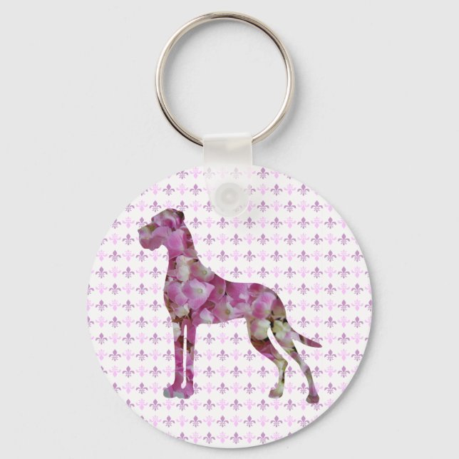 Hortensien Dogge Key Ring (Front)