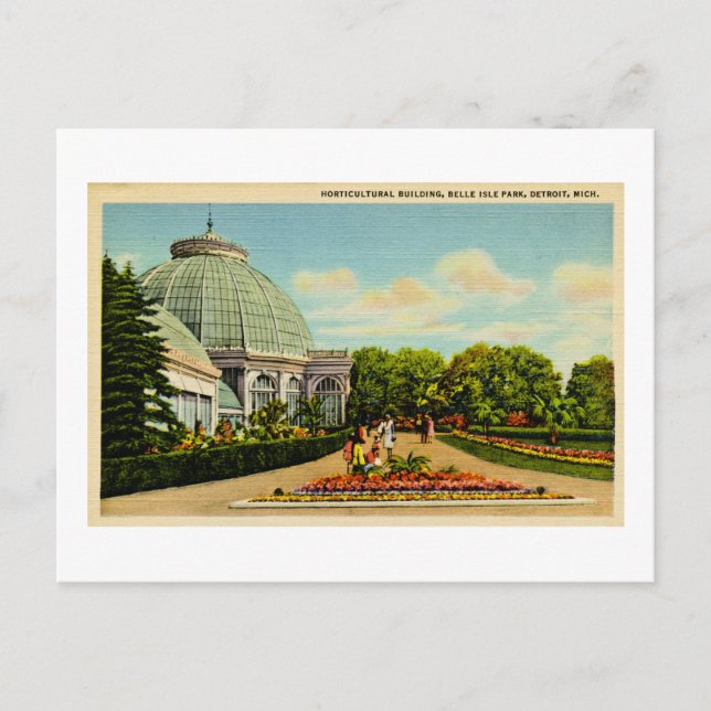 Horticultural Building, Belle Isle Park, Michigan Postcard (Front)