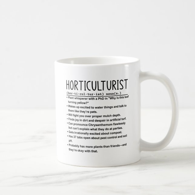 Horticulturist  coffee mug (Right)