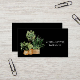 Horticulturist Green Plants Business Card