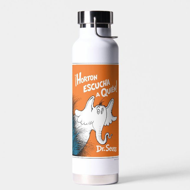 Horton Escucha A Quien Spanish Book Cover Water Bottle (Left)