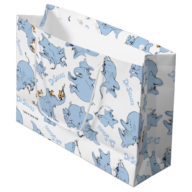 Horton Hears A Who Monkey Pattern Large Gift Bag (Front Angled)