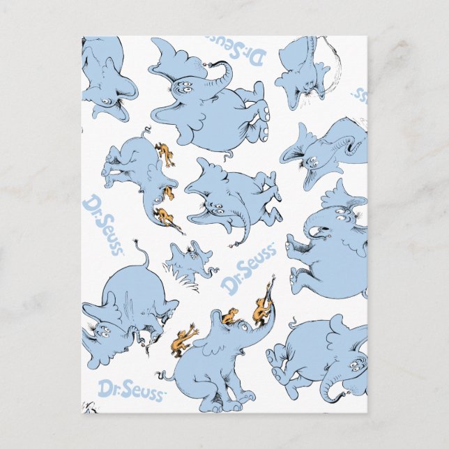 Horton Hears A Who Monkey Pattern Postcard (Front)