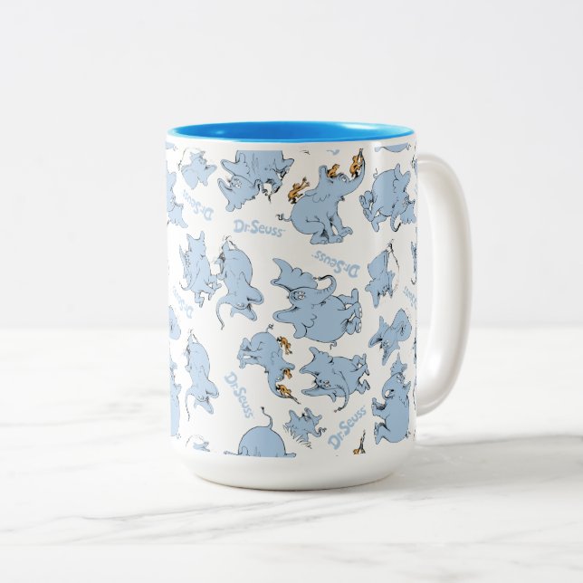Horton Hears A Who Monkey Pattern Two-Tone Coffee Mug (Front Right)