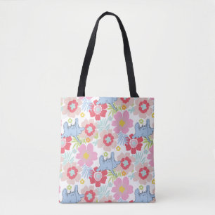 Horton Hears A Who   Pastel Flower Pattern Tote Bag