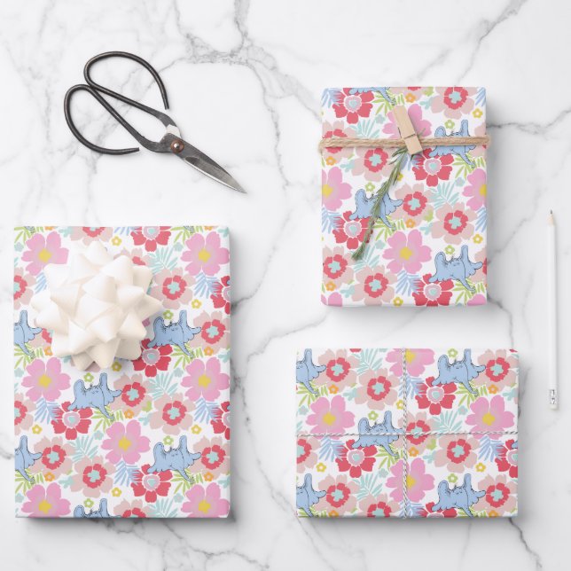 Horton Hears A Who | Pastel Flower Pattern Wrapping Paper Sheet (Front)
