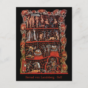 Hortus Deliciarum Hell Postcard