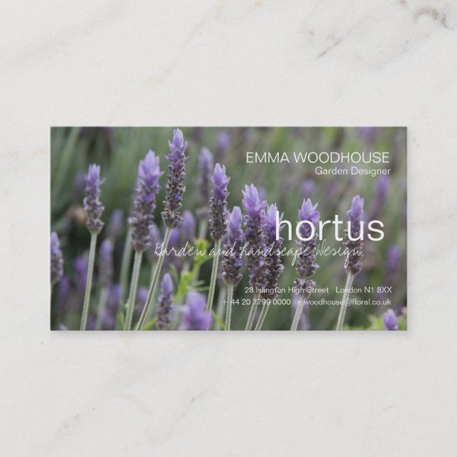 Hortus - Lavendar Business Card (Front)