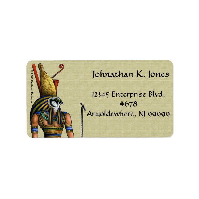 Horus Address Label (Front)