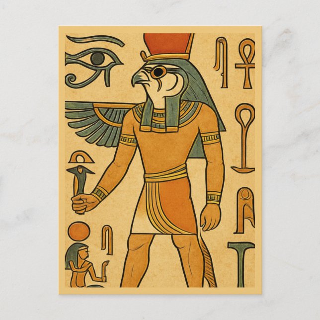 Horus Falcon God Ancient Egyptian Postcard (Front)