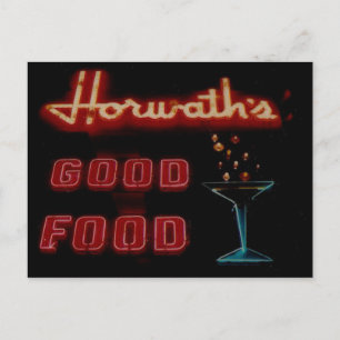 Horwaths, Elmwood Pk. Il. Vintage Neon Post Card