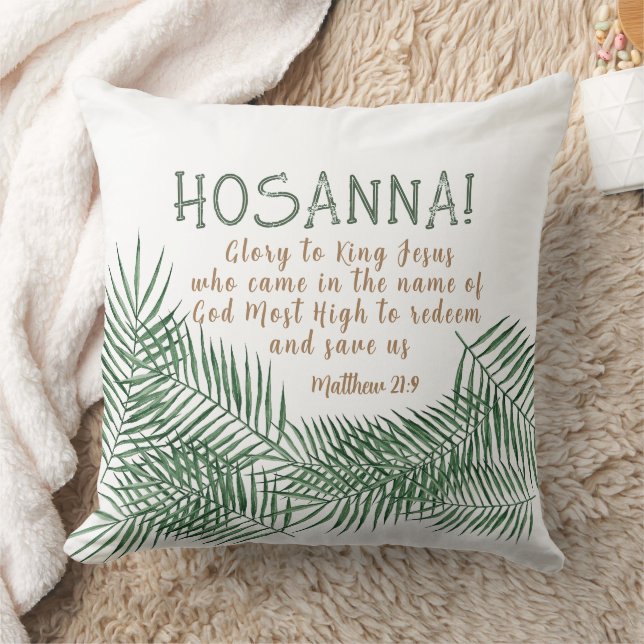 HOSANNA Palm Sunday Square Cushion (Blanket)