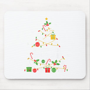 Hosce Nurse Christmas Tree Lights Womens Mens Kids Mouse Pad