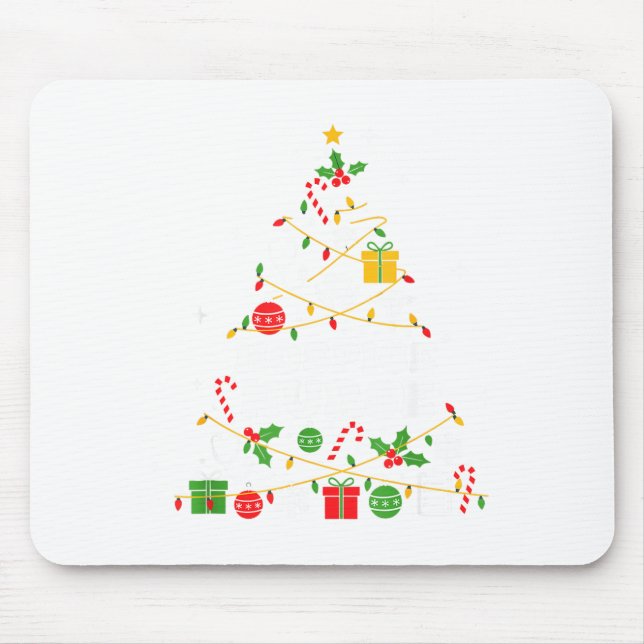 Hosce Nurse Christmas Tree Lights Womens Mens Kids Mouse Pad (Front)
