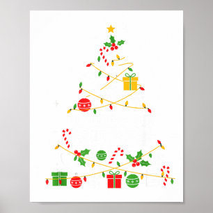Hosce Nurse Christmas Tree Lights Womens Mens Kids Poster