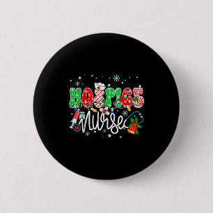 Hosce Nurse Funny Xmas Light Stethoscope Christmas 6 Cm Round Badge