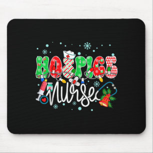 Hosce Nurse Funny Xmas Light Stethoscope Christmas Mouse Pad