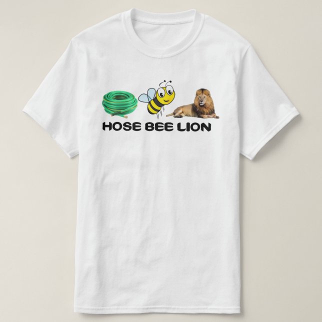 Hose Bee Lion White T Shirt (Design Front)