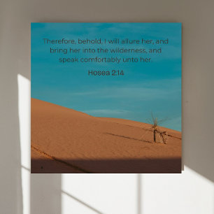 Hosea 2:14 KJV Wall Art – Desert Faith Collection