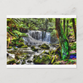 HOSESHOE FALLS TASMANIA WITH ART EFFECTS POSTCARD