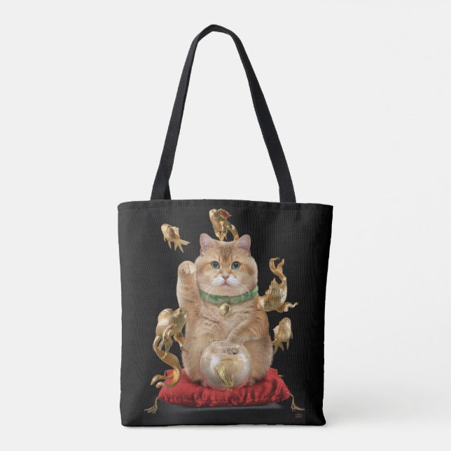 Hosico Maneki-neko Tote Bag (Back)