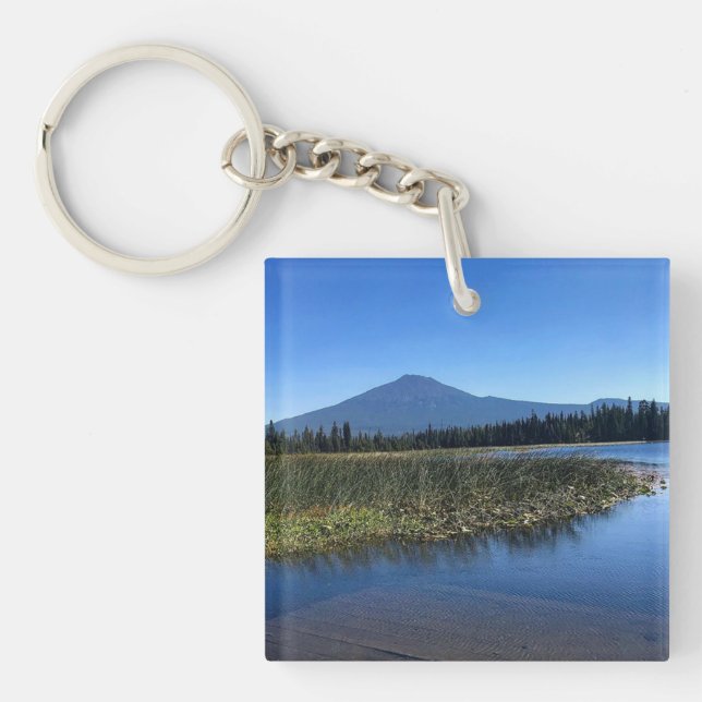 Hosmer Lake in Summer, Oregon Key Ring (Front)