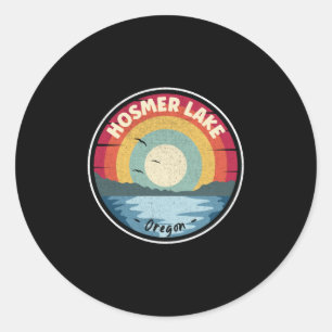 Hosmer Lake Oregon Colourful Scene Classic Round Sticker