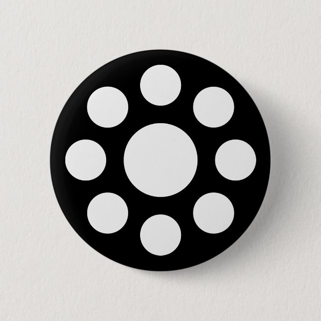 Hosokawa star 6 cm round badge (Front)