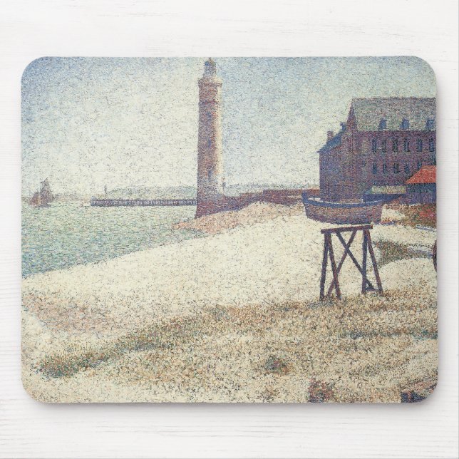 Hospice and Lighthouse, Honfleur by Georges Seurat Mouse Pad (Front)